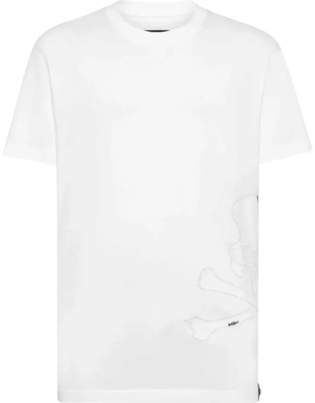 T-shirt With Round Neck And Skull & Bones Design