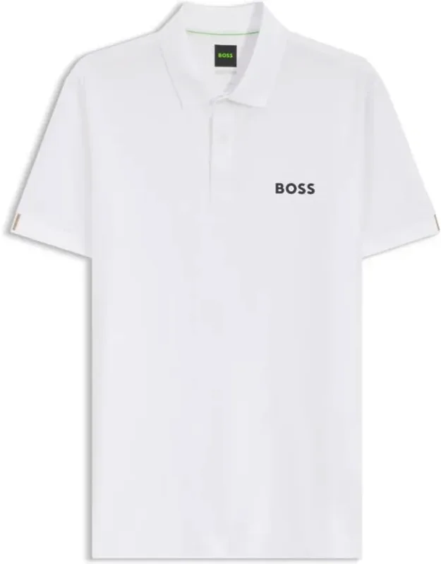 Active Stripe-jersey Slim-fit Polo Shirt With Four-way Stretch