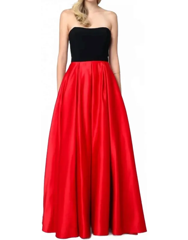 Two Tone Sweetheart Ball Gown Style Prom Dress