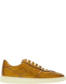 Garda Metallic Leather Low-top Sneakers