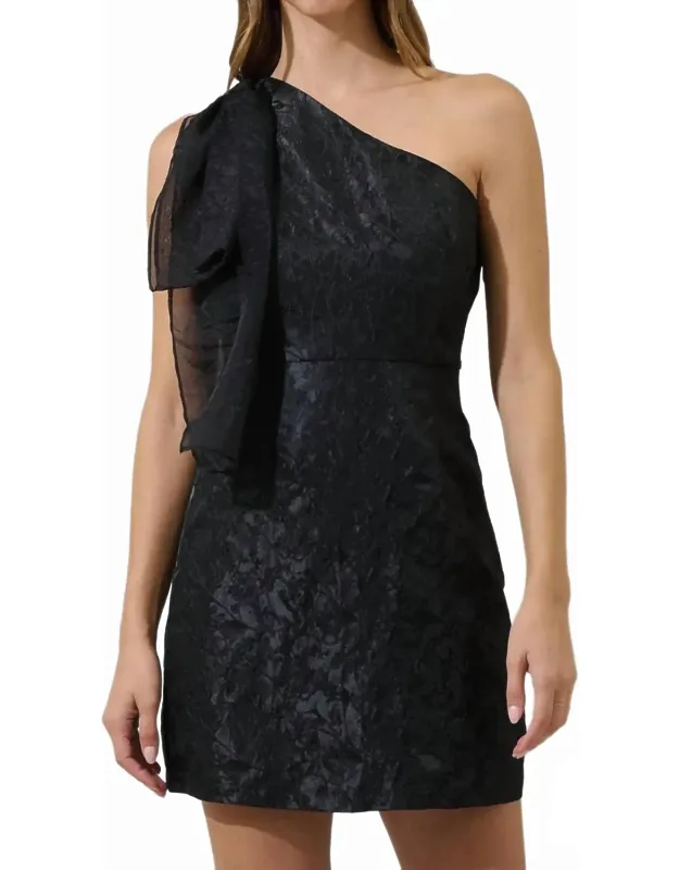 Floral One Shoulder Mini Dress