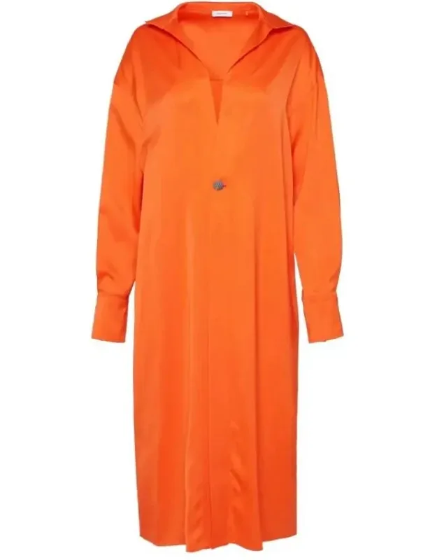 Stretch Viscose Minimalist Long Overcoat