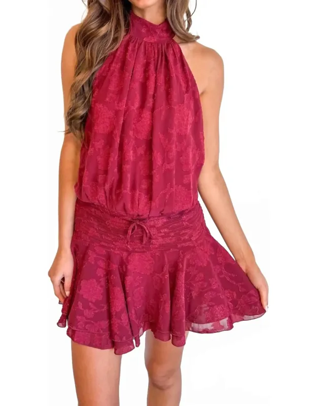 Floral Backless Mini Dress