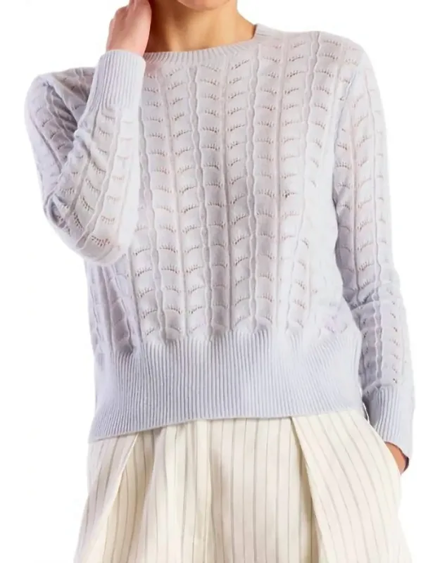 Pointelle Crewneck Sweater