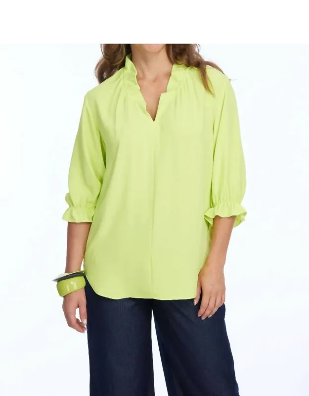 Ruffle V-neck Top