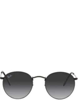 Round Flat Lenses Grey Gradient Sunglasses