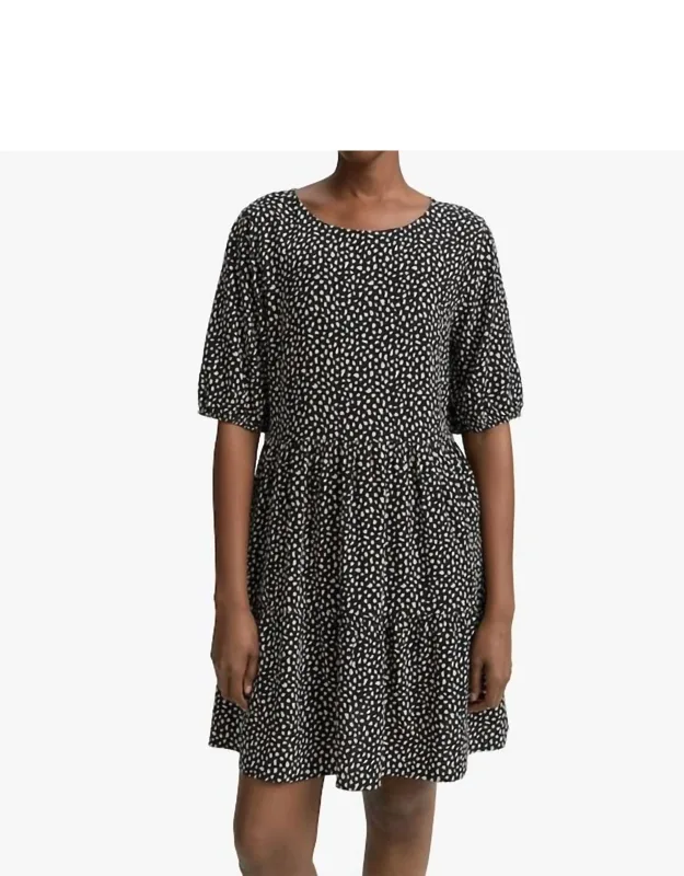 Ditsy Floral Print Mini Dress With Ruffle Sleeve