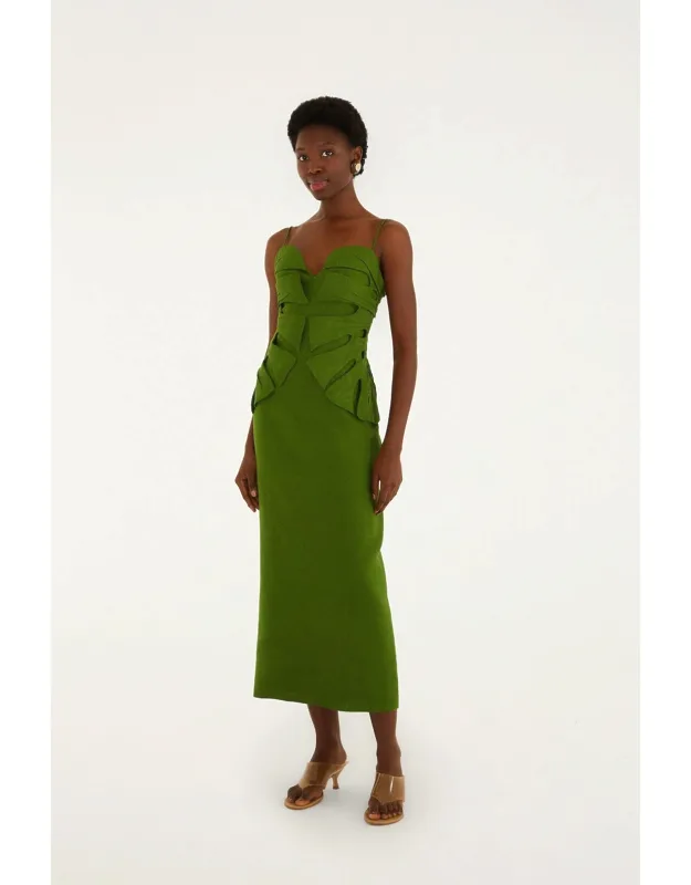 Monstera Leaf Maxi Dress
