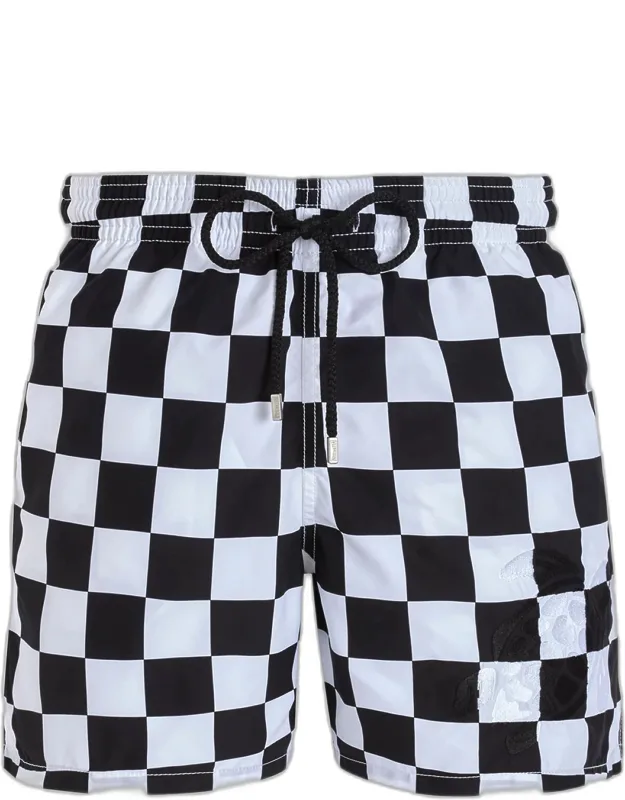 Damier Check Swim Trunks
