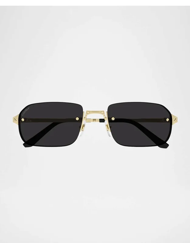 Metal Rimless Rectangle Sunglasses