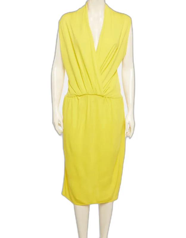 Jersey V-neck Midi Dress