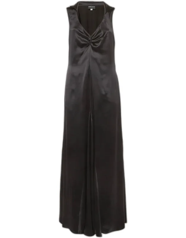 Satin Flared Maxi Dress