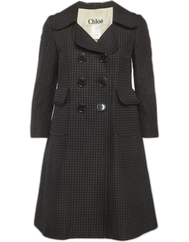 Jacquard Double Breasted Coat