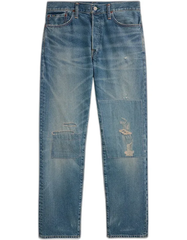 Heritage Straight-leg Distressed Jeans