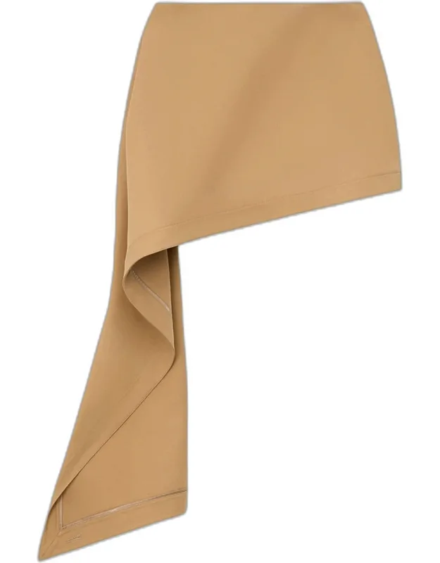 Asymmetric Drape Mini Skirt