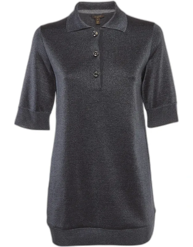 Lurex Knit Mini T-shirt Dress