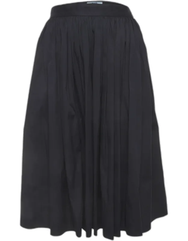 Cotton Gathered Knee Length Skirt