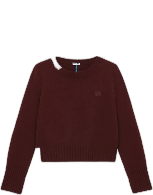 Contrast Intarsia Cashmere-blend Sweater