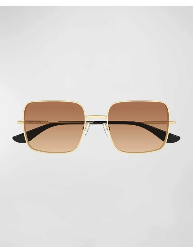 66mm Metal & Acetate Square Sunglass