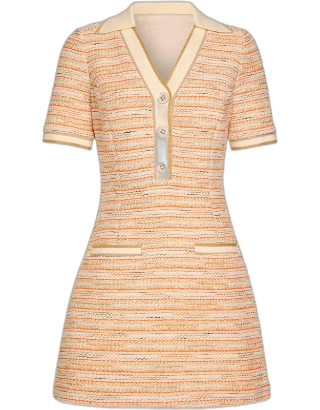 Tweed Collared Mini Dress