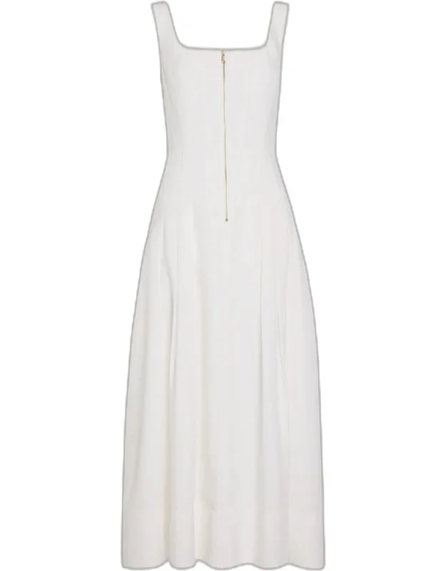 Moira Zip-front Midi Dress