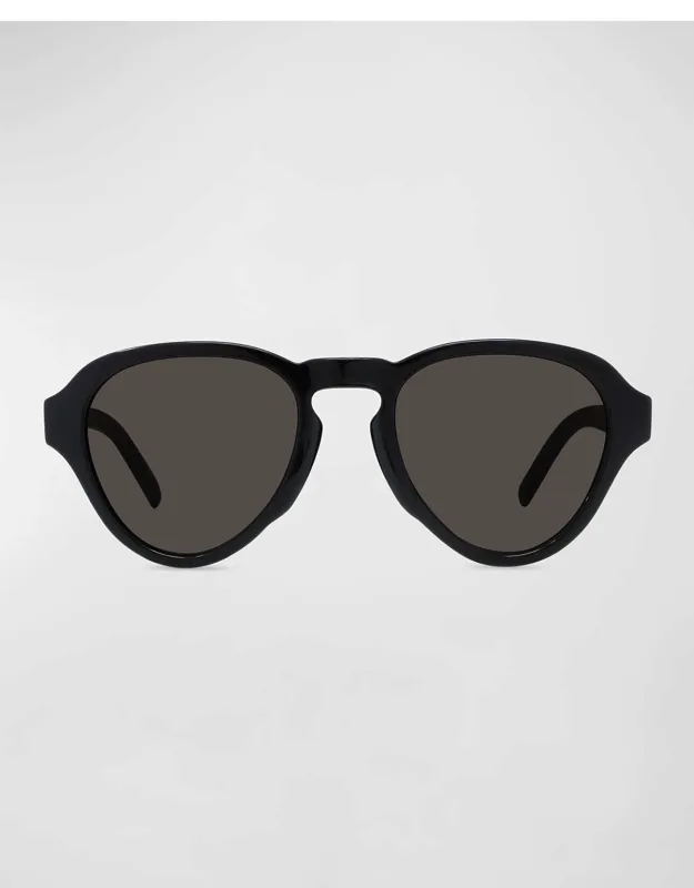 Gv Day Acetate Aviator Sunglasses With Solid-color Lenses And 100% Uva/uvb Protection