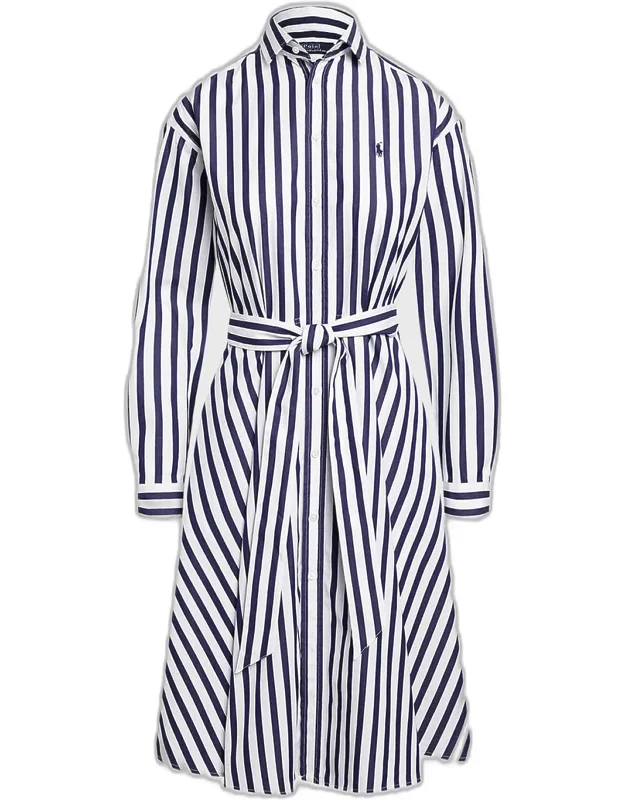 Striped Cotton Shirtdress