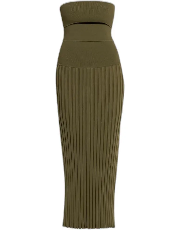 Slashed Compact Knit Dress
