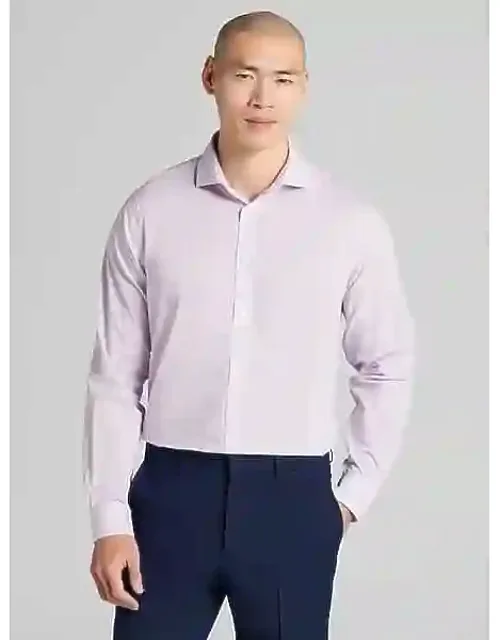 Slim Fit Mini Check Dress Shirt