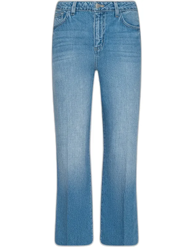 High-rise Cropped Wide Jeans