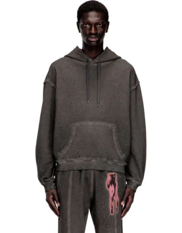 Hoodie With Print And Studs
