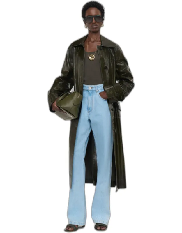 Washed Denim Trousers