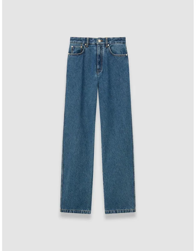 Washed Denim Trousers