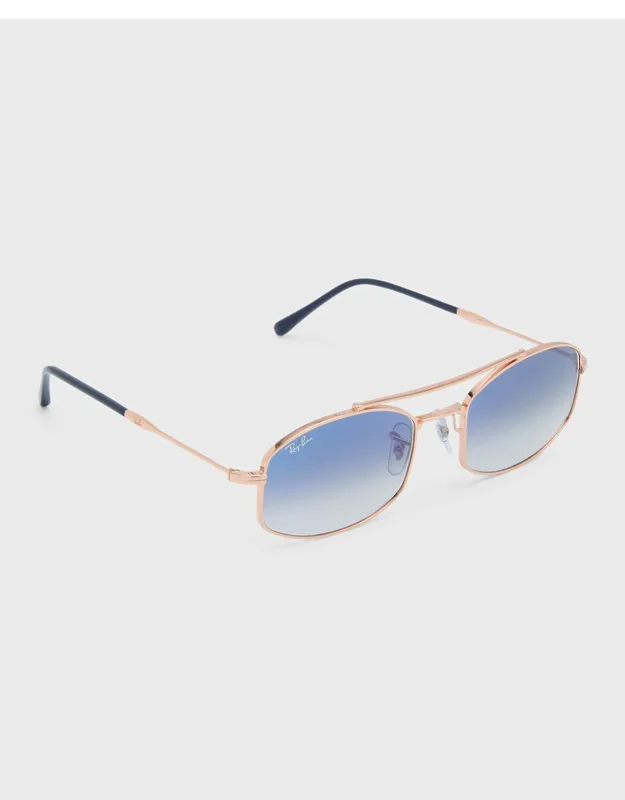 Gradient Metal Aviator Sunglass, 54mm