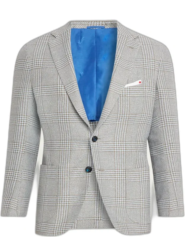 Cashmere And Linen Houndstooth Check Sport Coat