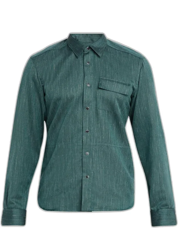 Cashmere, Wool And Silk Snap-placket Shirt