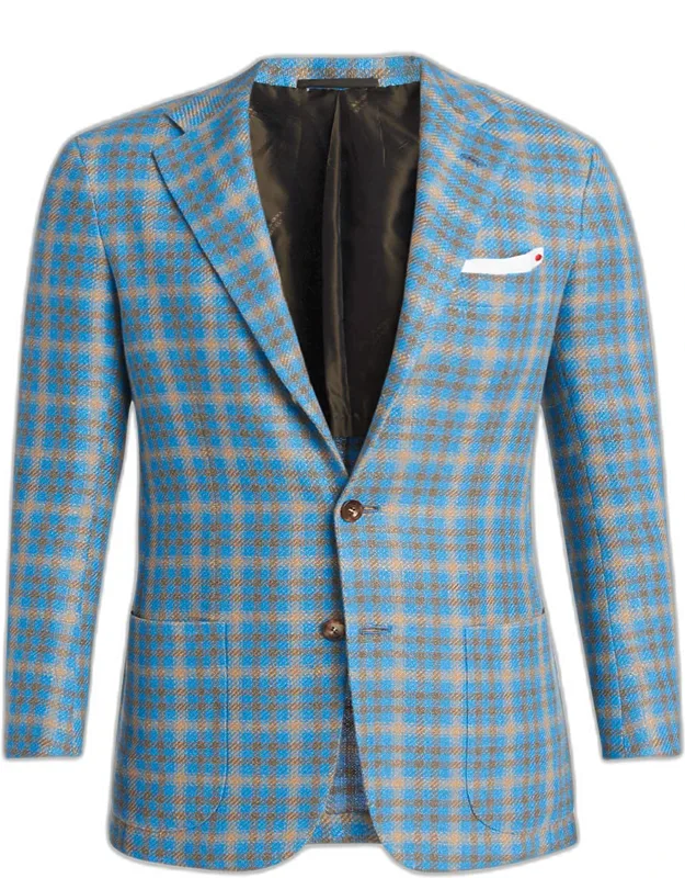 Cashmere And Linen Graph Check Sport Coat