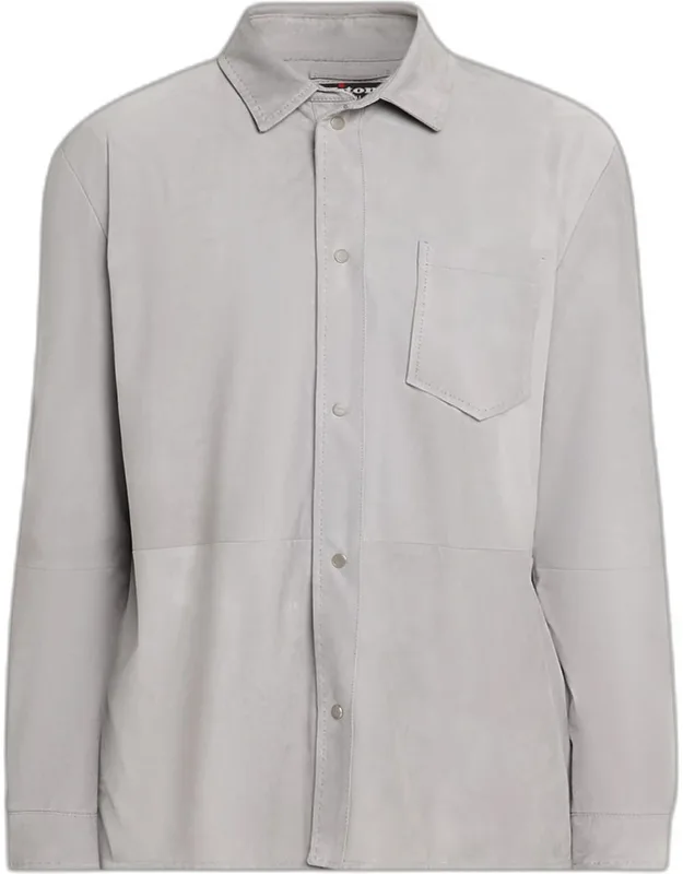 Cotton Snap-placket Shirt Jacket