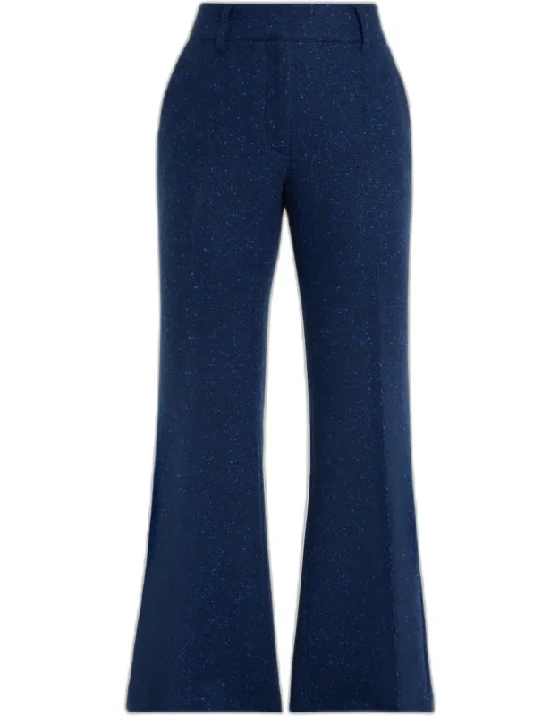 Speckled Tweed Flare Pants