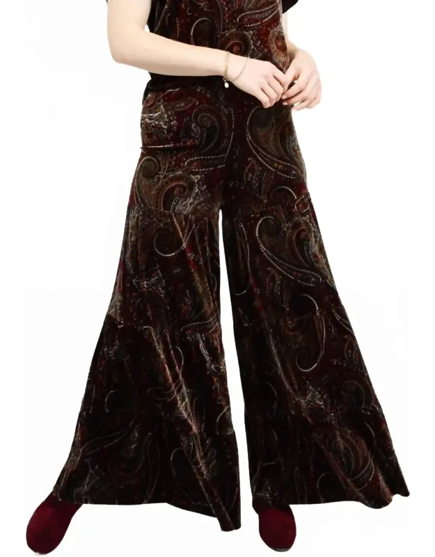Paisley Velvet Pants