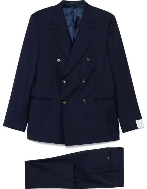 Caruso Suit Double-breasted Italian Rear Vents