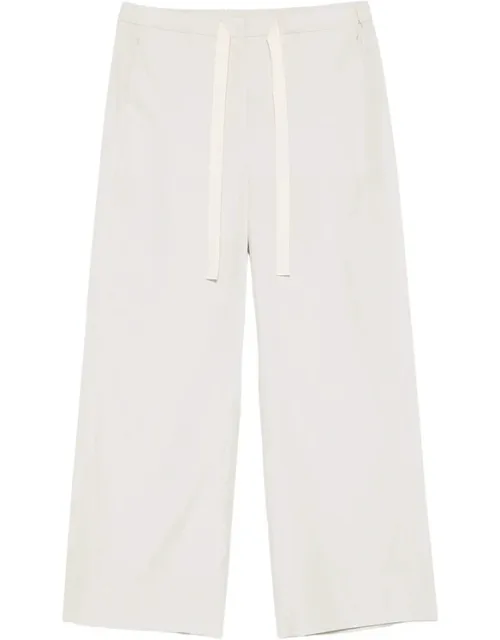Drawstring-fastening Cropped Trousers
