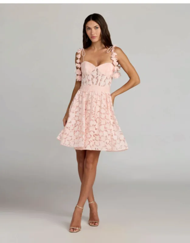 Sleeveless Sweetheart Neck Floral Mini Dress