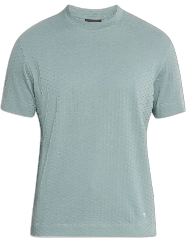 Cotton Jacquard Crewneck T-shirt