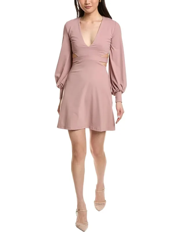 Deep V Center Open Dress