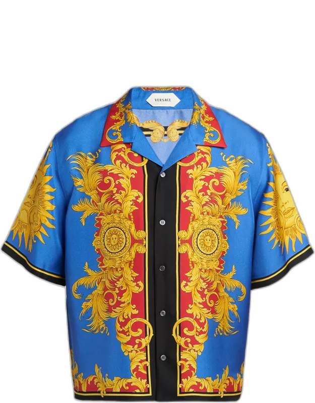 Barocco Silk Camp Shirt
