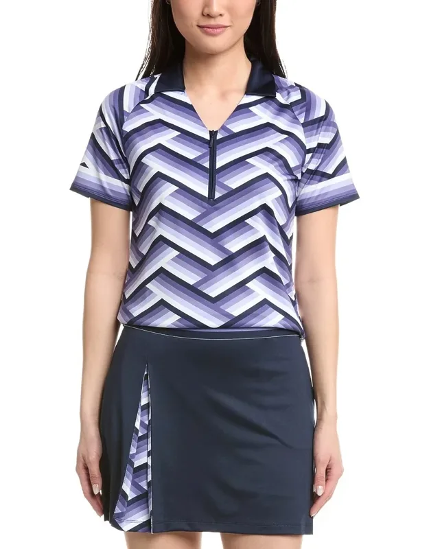 Gradient Strip Polo Shirt