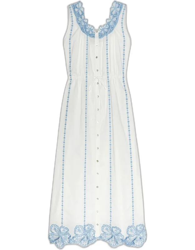 Cotton Sleeveless Maxi Dress