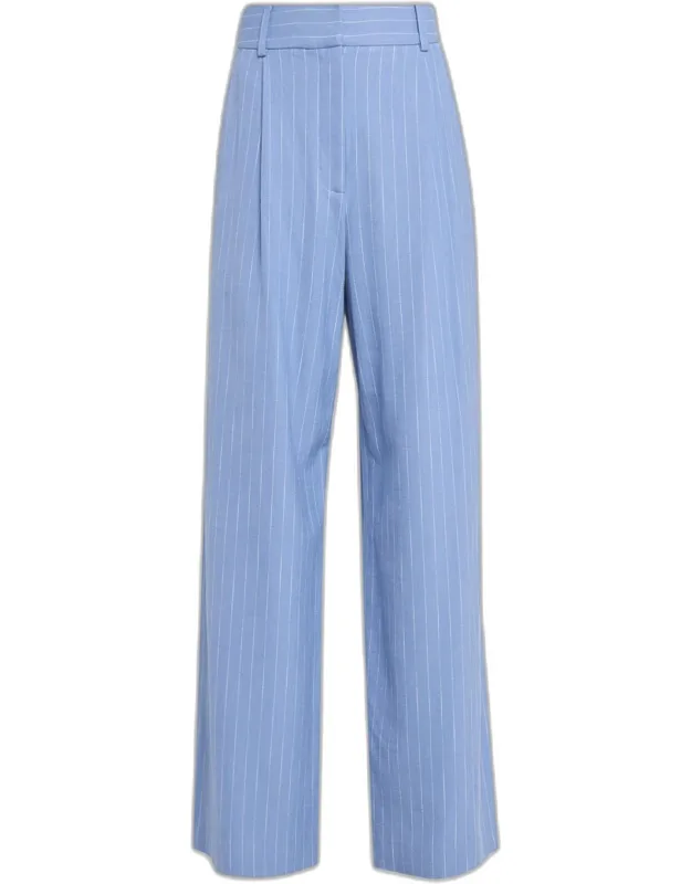 Pinstripe Wide-leg Pants