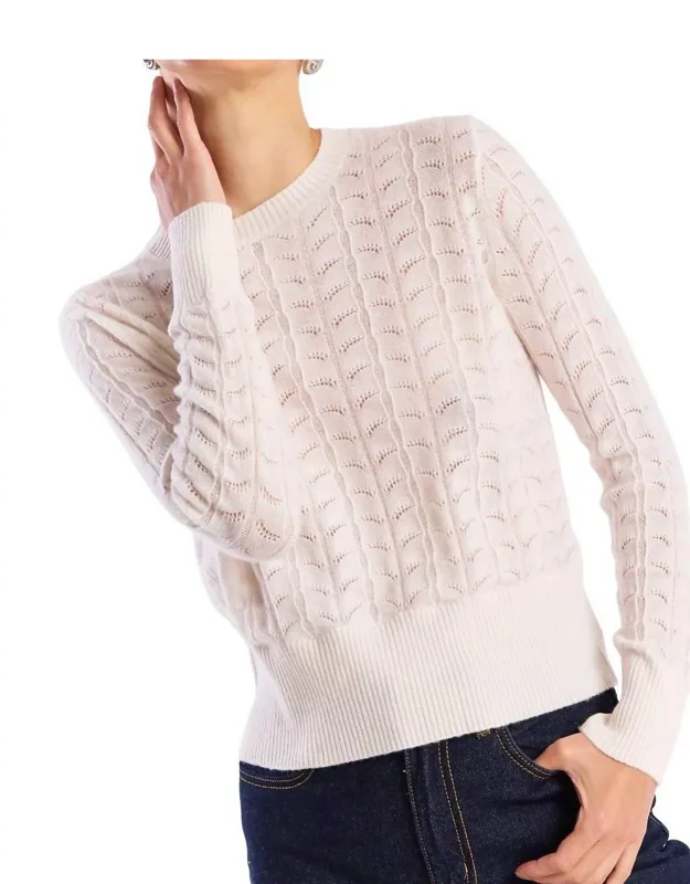 Pointelle Crew Sweater